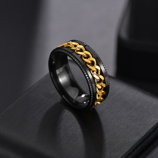 Unisex Link Spin Ring