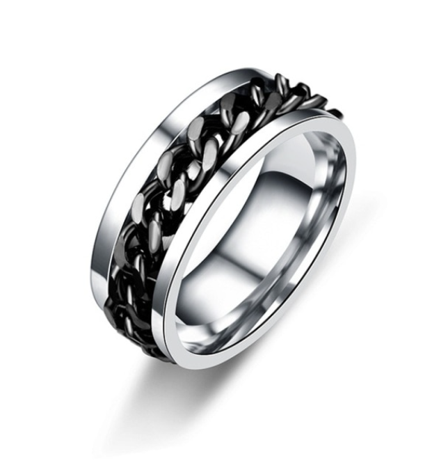 Unisex Link Spin Ring