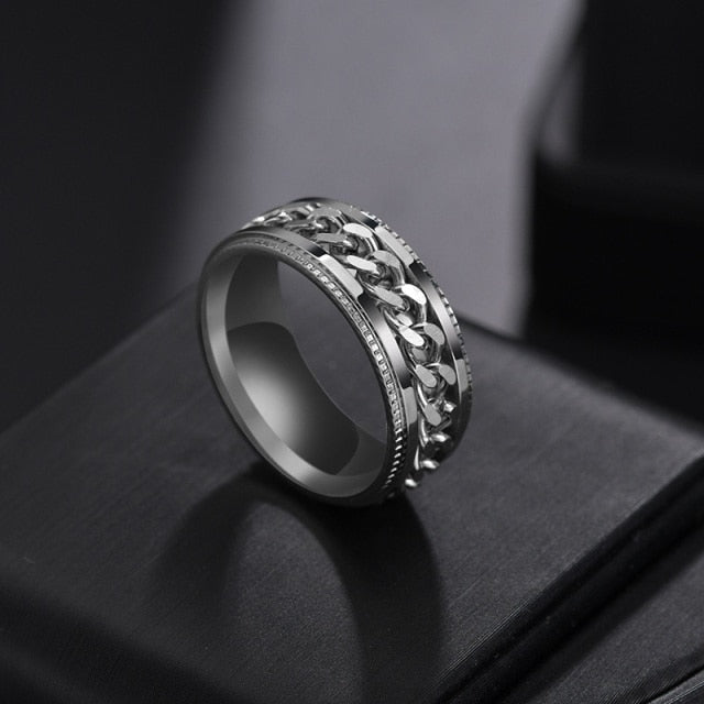 Unisex Link Spin Ring