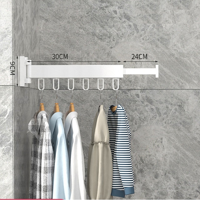 Minimalist Retractable Clothing Rack