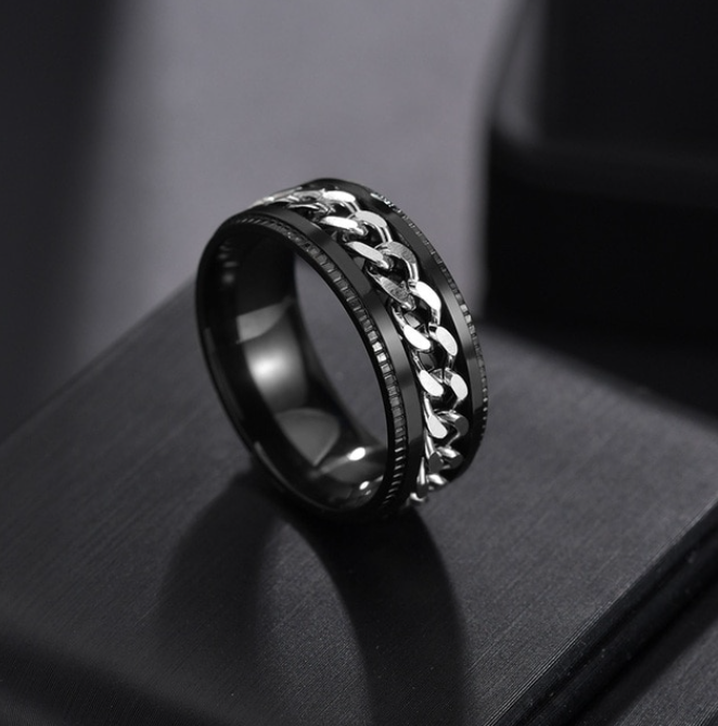 Unisex Link Spin Ring
