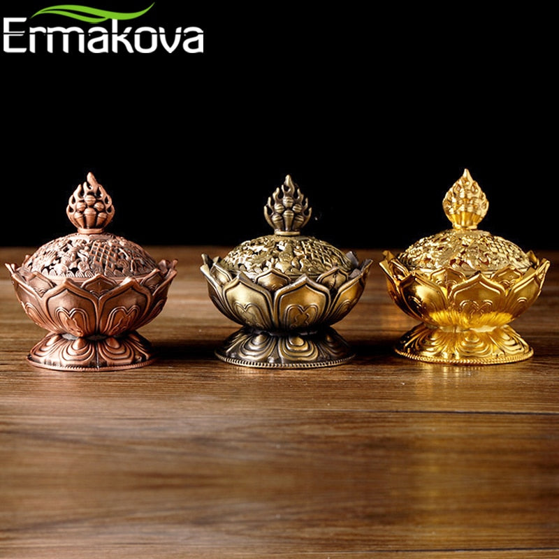 Incense Cone Lotus Flower Burner