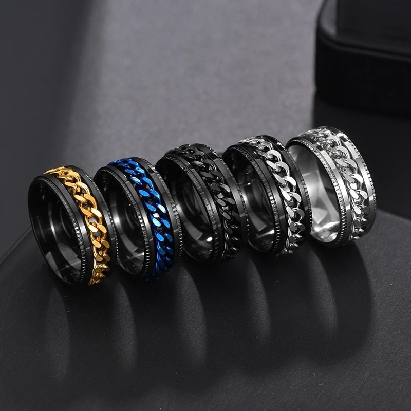 Unisex Link Spin Ring