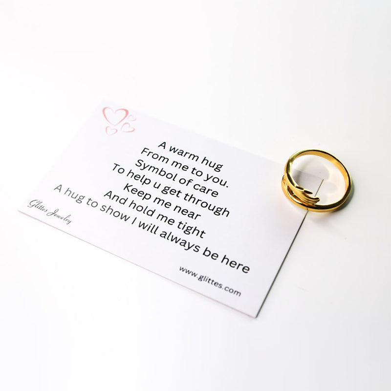 Forever Hug Via Gold Ring