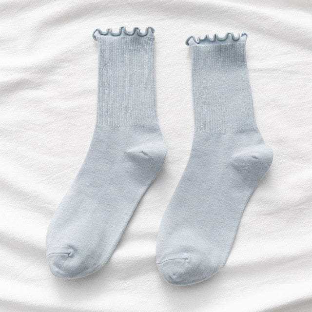 Cozy Frilly Ruffle Socks