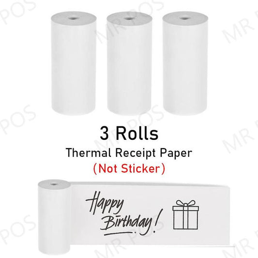 Mini Inkless Pocket Printer Non-Stick Refill Paper