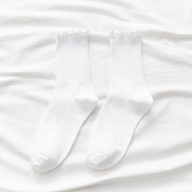Cozy Frilly Ruffle Socks