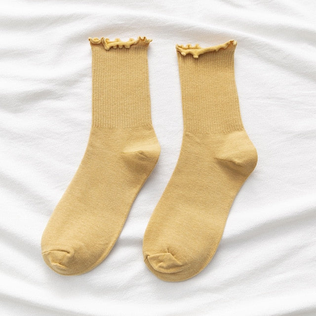 Cozy Frilly Ruffle Socks