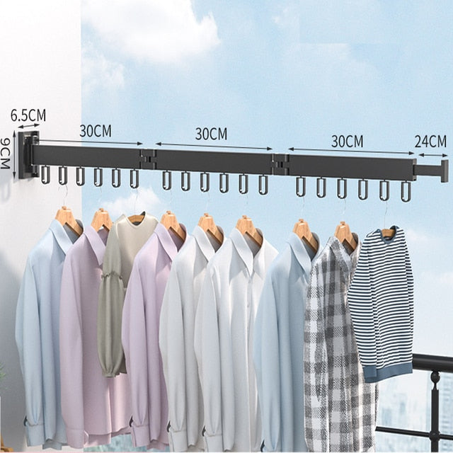 Minimalist Retractable Clothing Rack