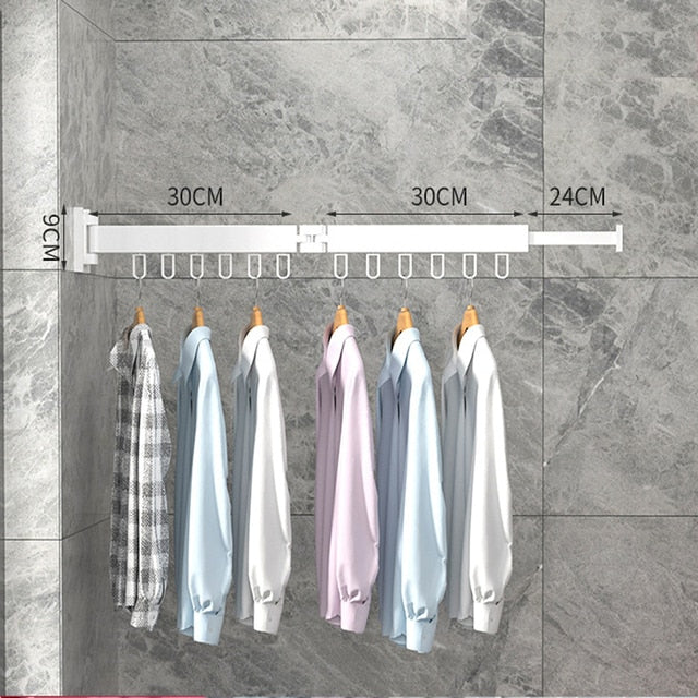 Minimalist Retractable Clothing Rack