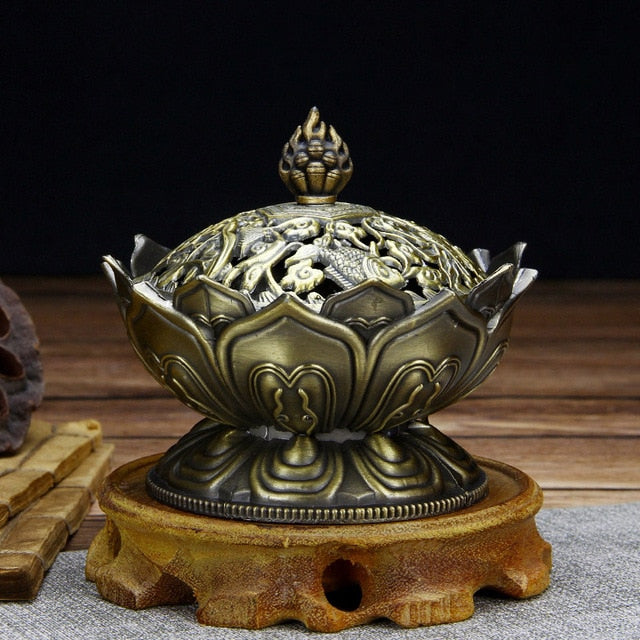 Incense Cone Lotus Flower Burner
