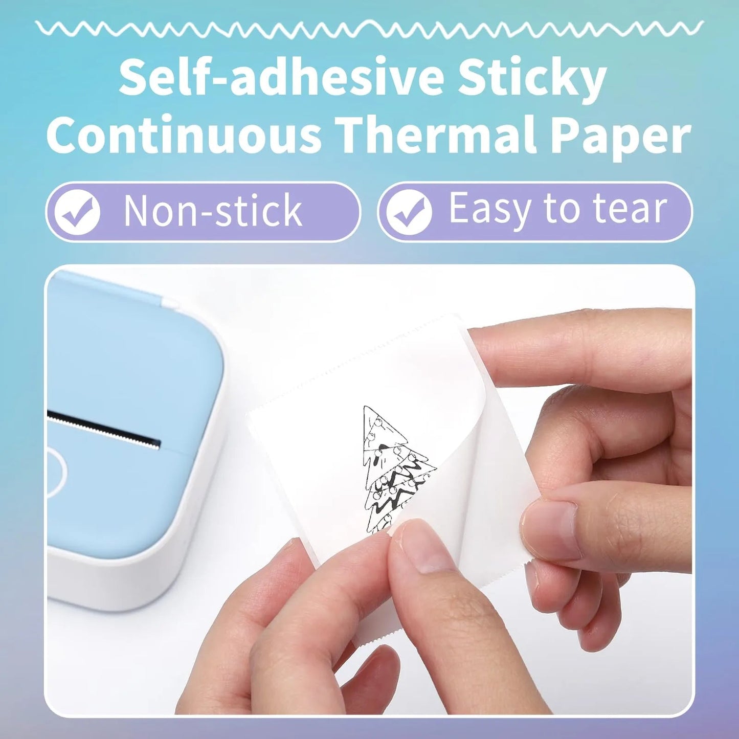 Sticky Refill Paper for Mini Inkless Pocket Printer