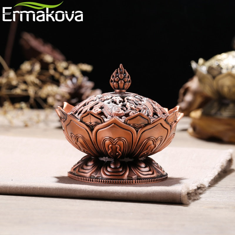 Incense Cone Lotus Flower Burner