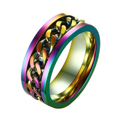 Unisex Link Spin Ring