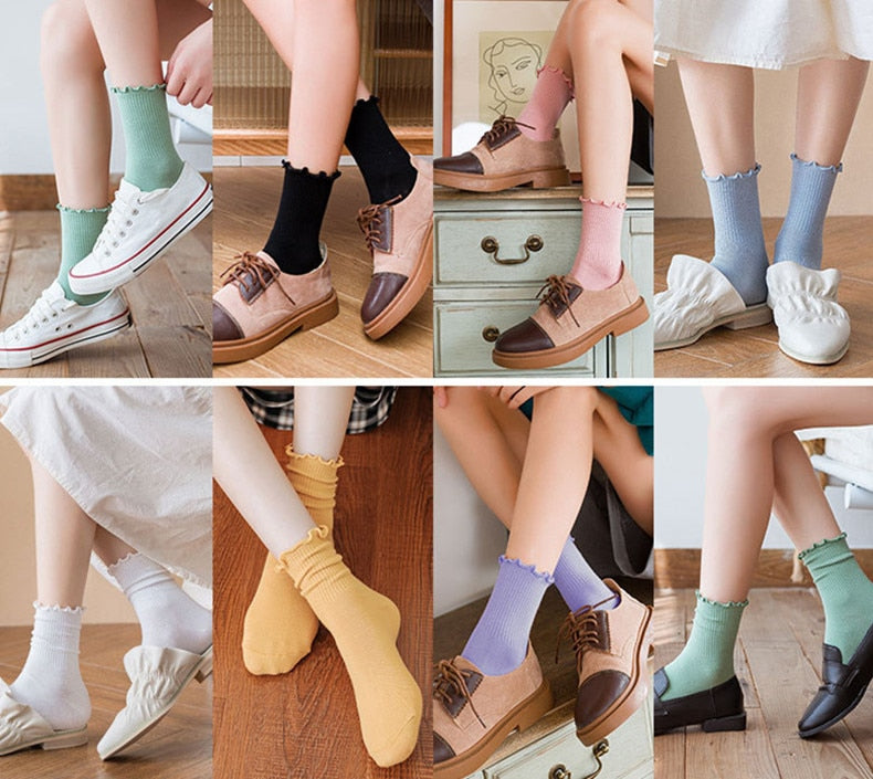 Cozy Frilly Ruffle Socks