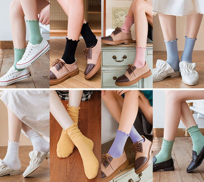 Cozy Frilly Ruffle Socks